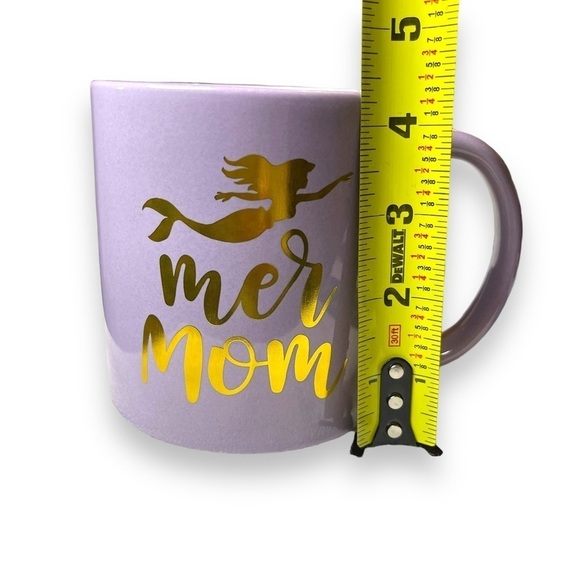 Charming Charlie Mer Mom Mermaid Coffee Mug Light Purple Gold Large - Picture 5 of 6